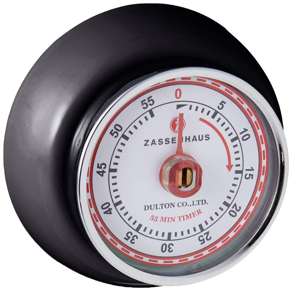 NewNest Australia - Zassenhaus Magnetic Retro 60 Minute Kitchen Timer, 2.75-Inch, Black 