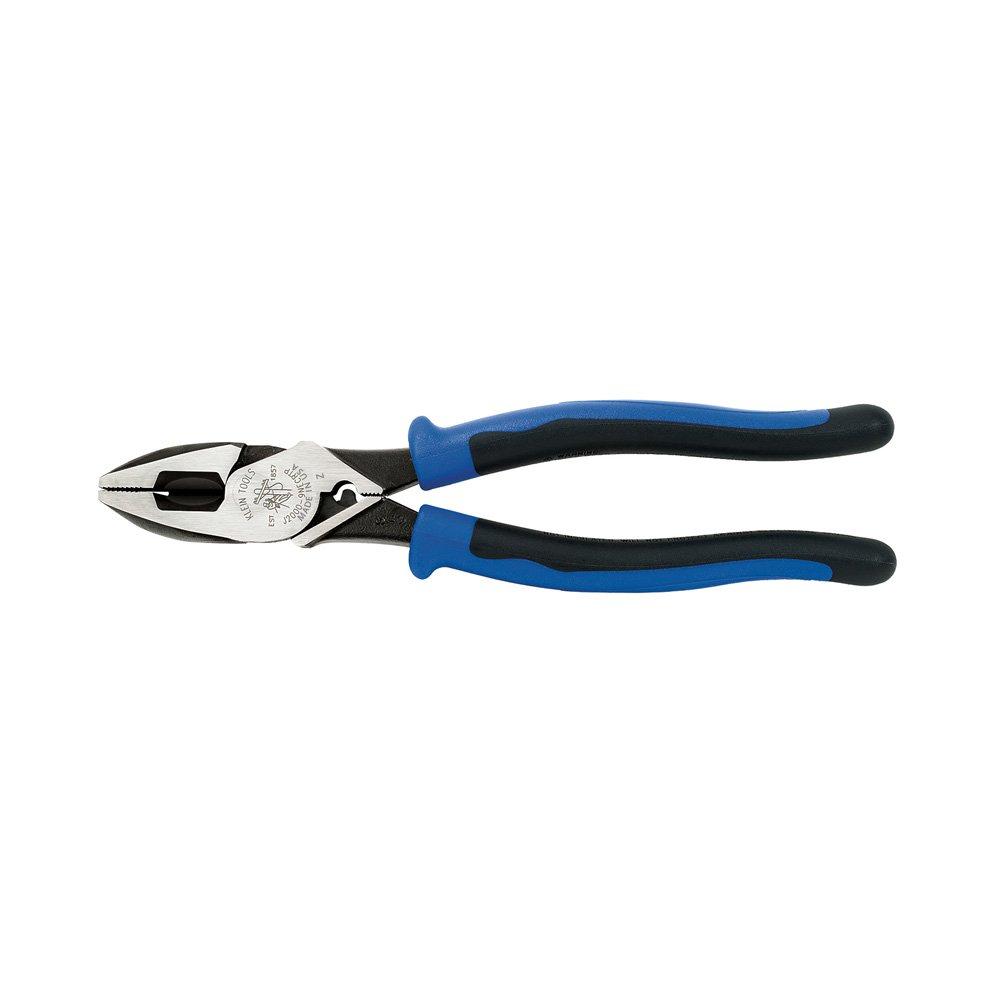 Klein Tools J2000-9NECRTP Side Cutter Linemans Pliers with Tape Pulling and Wire Crimping, High Leverage, 9-Inch Standard - NewNest Australia