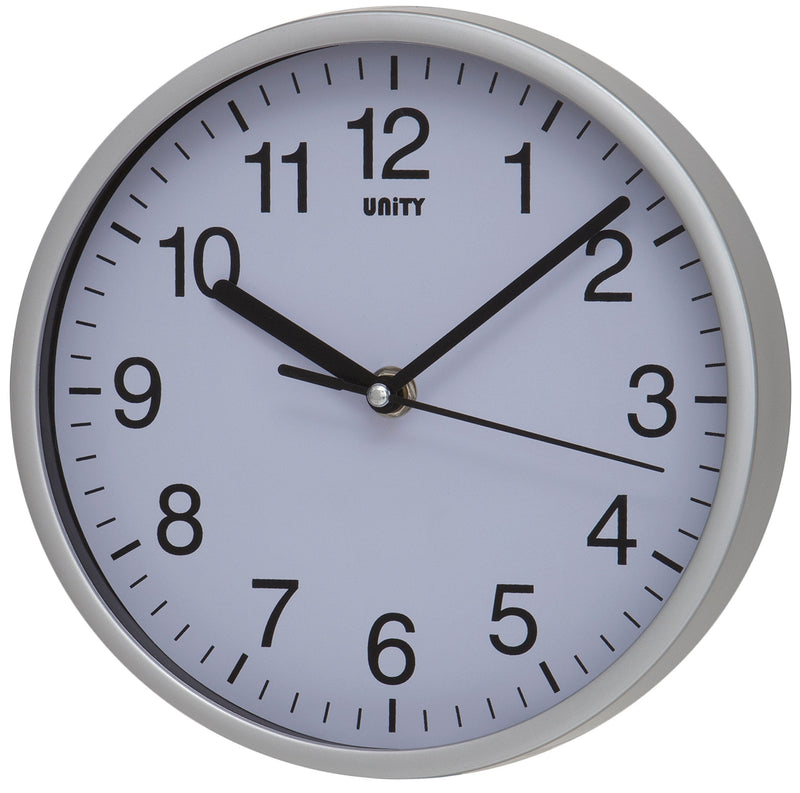 NewNest Australia - Unity UNSW196 Radcliffe Sweeping Seconds Hand Quiet Wall Clock, Silver 