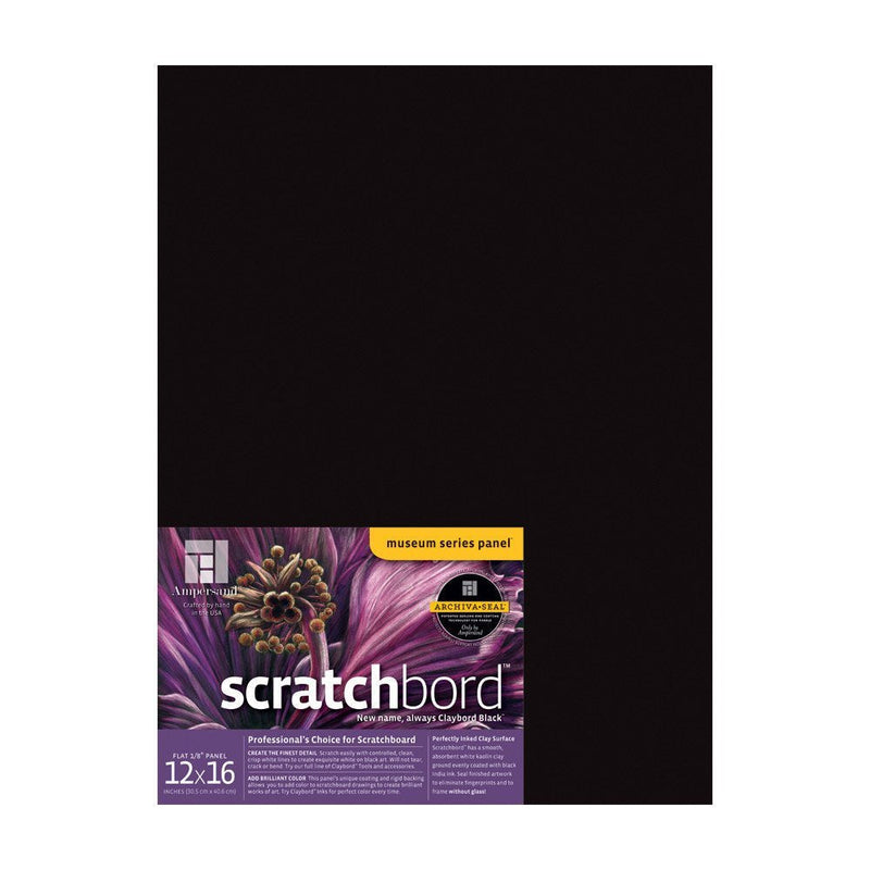 Ampersand Art Supply Scratch Art Panel Museum Series Scratchboard, 12X16, 1/8 Inch Depth - NewNest Australia