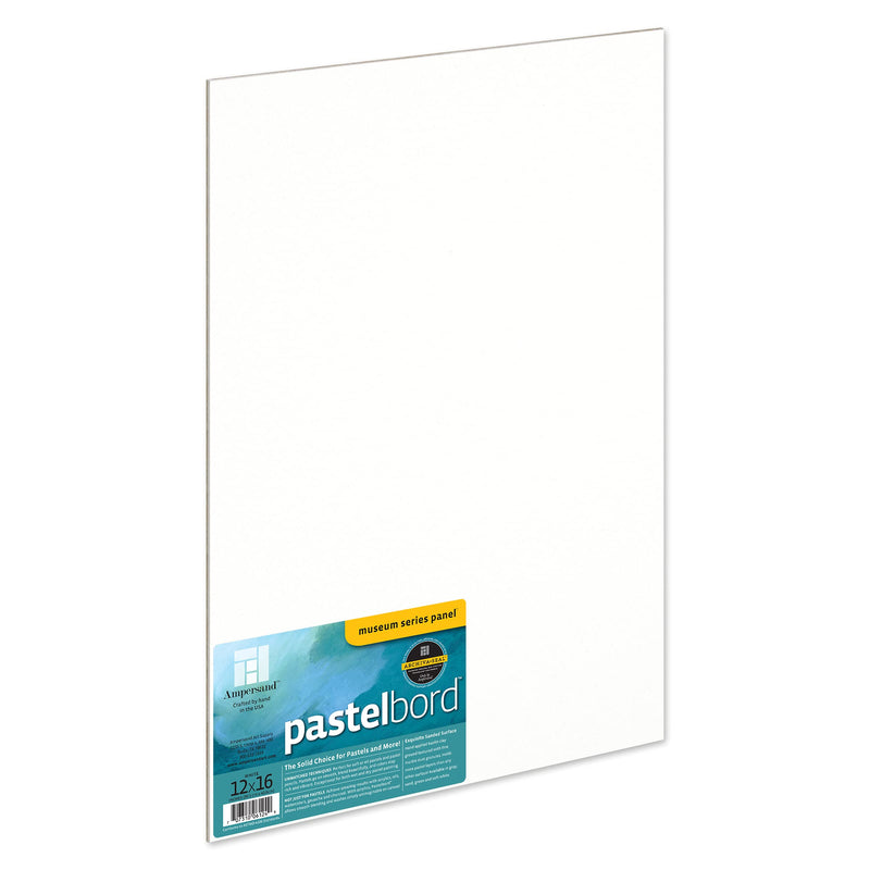 Ampersand Art Supply Pastel Painting Panel: Museum Series Pastelbord, 12" x 16", White-1/8 Inch Depth - NewNest Australia