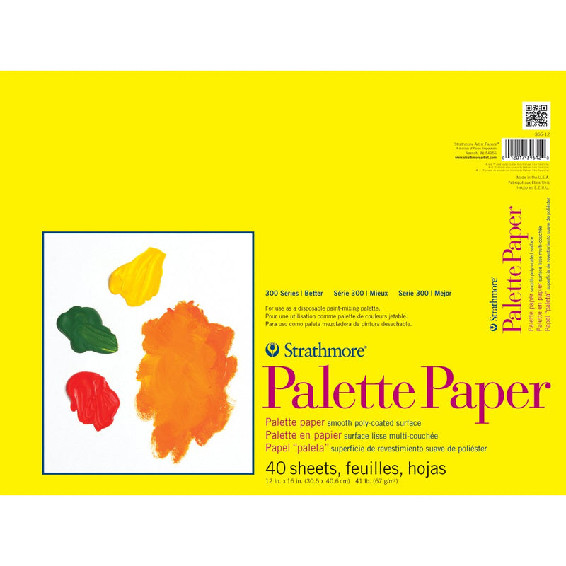 Strathmore 300 Series Paper STR-365-12 40 Sheet Disposable Palette, 12 by 16", 12"x16", White - NewNest Australia