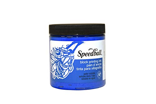 Speedball Water-Soluble Block Printing Ink, 8-Ounce, Blue - NewNest Australia