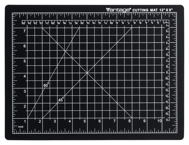 Dahle Vantage 10670 Self-Healing Cutting Mat, 9"x12", 1/2" Grid, 5 Layers for Max Healing, Perfect for Crafts & Sewing, Black 9" x 12" - NewNest Australia