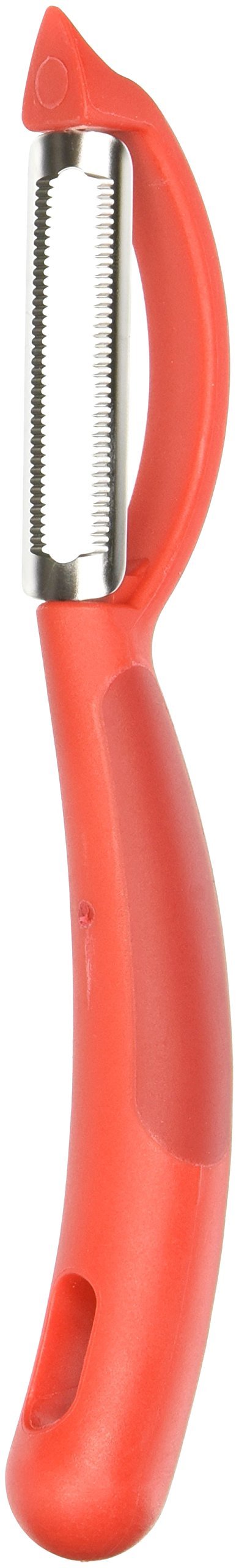 NewNest Australia - Kuhn Rikon Serrated Piranha “Swivel” Peeler 7.25” Red 