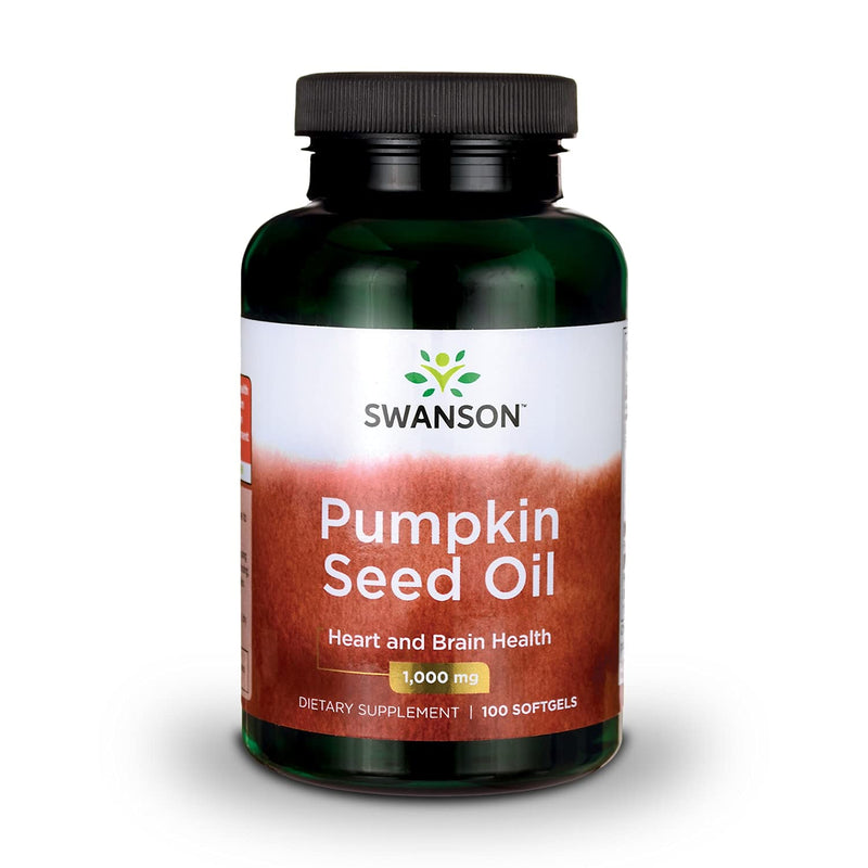 Swanson Pumpkin Seed Oil - Supports Brain Health, Heart Health, Prostate Health, and More - Combination Herbal Supplement with High Bioavailable EFAs - (100 Softgel Capsules, 1000mg Each) 1 - NewNest Australia