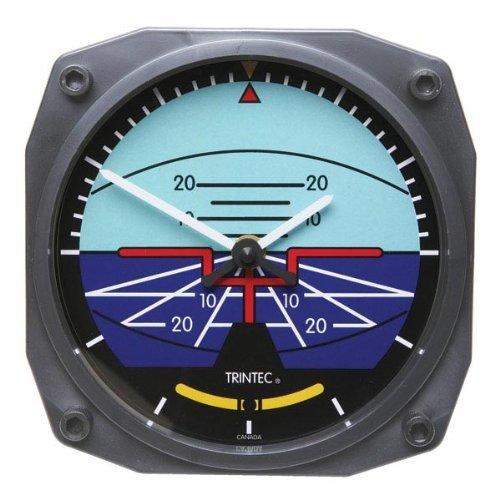 NewNest Australia - Trintec Artificial Horizon Clock 6.5" Square Novelty Aviation 