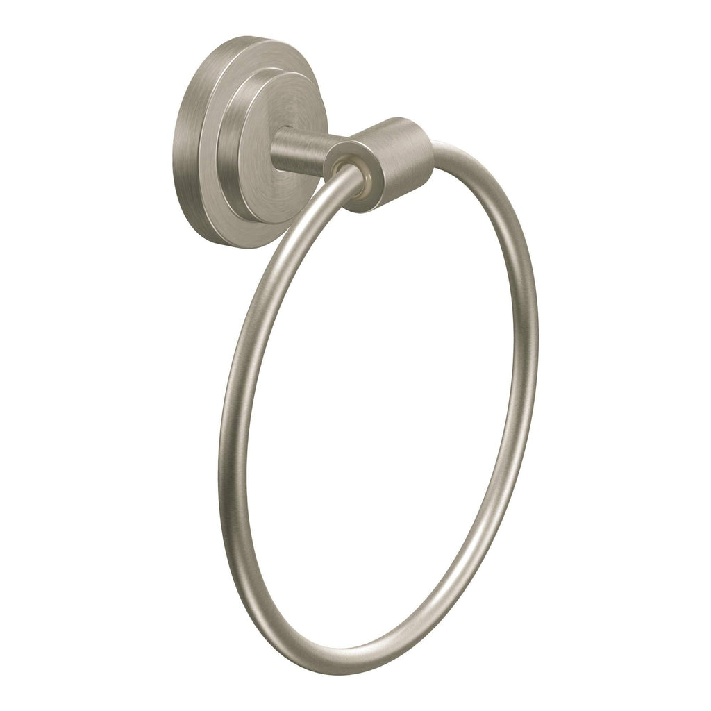 Moen DN0786BN Iso Collection Towel Ring, Brushed Nickel - NewNest Australia