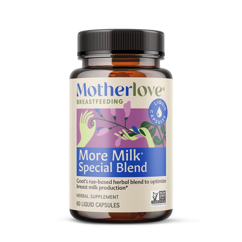 Motherlove More Milk Special Blend (60 Liquid caps) Herbal Lactation Supplement w/ Goat’s Rue to Build Breast Tissue & Optimize Breast Milk Supply 60 Count (Pack of 1) - NewNest Australia