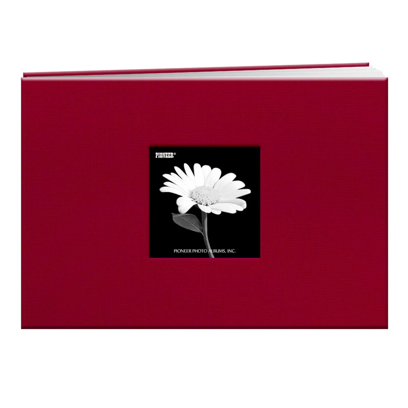 Pioneer 5 Inch by 7 Inch Postbound Fabric Frame Front Memory Book, Apple Red 5"x7" - NewNest Australia