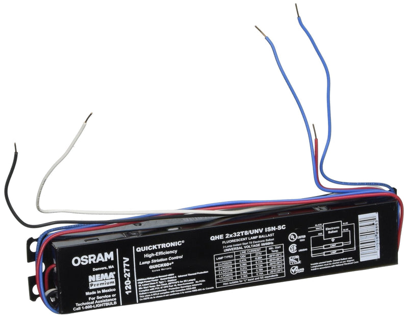 Sylvania QHE2X32T8/UNV Isn-Sc Fluorescent Ballast, 2 Lamp, 32W T8, 120/277V - NewNest Australia