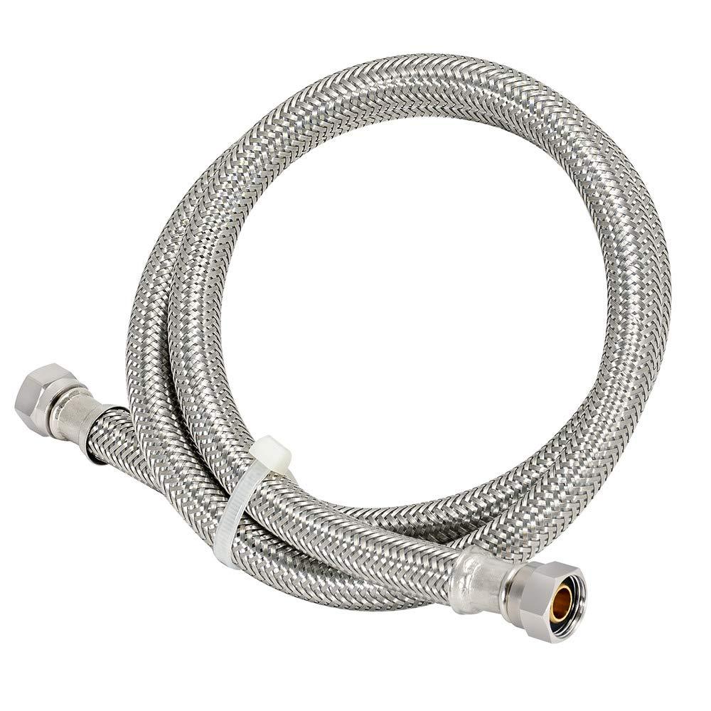 Eastman 48078 Braided Stainless Steel Faucet Connector, 3/8 inch Comp, 36" Length, 0 - NewNest Australia