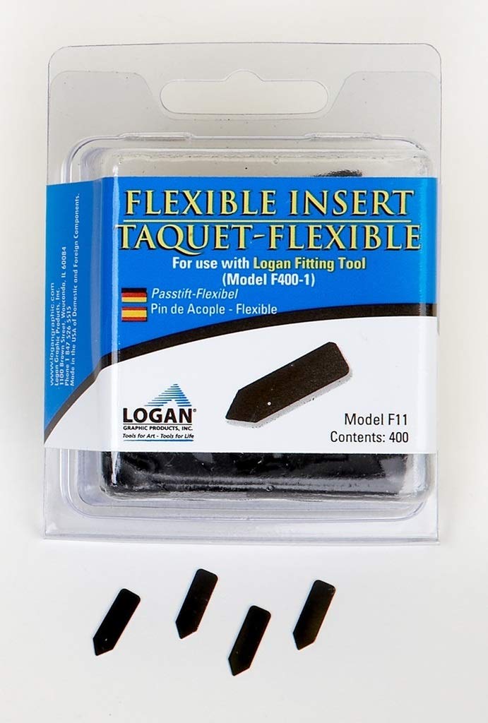 Logan Flexible Insert F11 for use in F400-1 ONLY. Pack of 400 Framing Points for Framing, Matting and Home and Professional Framing Use - NewNest Australia