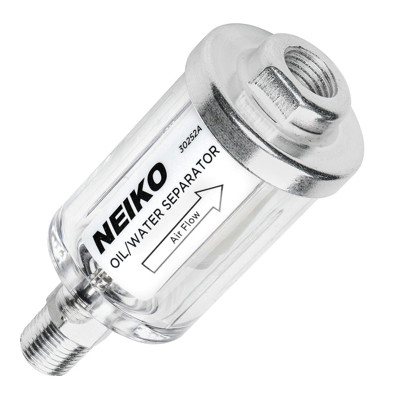 Neiko 30252A Water and Oil Separator for Air Line, 1/4" NPT Inlet and Outlet, 90 psi - NewNest Australia