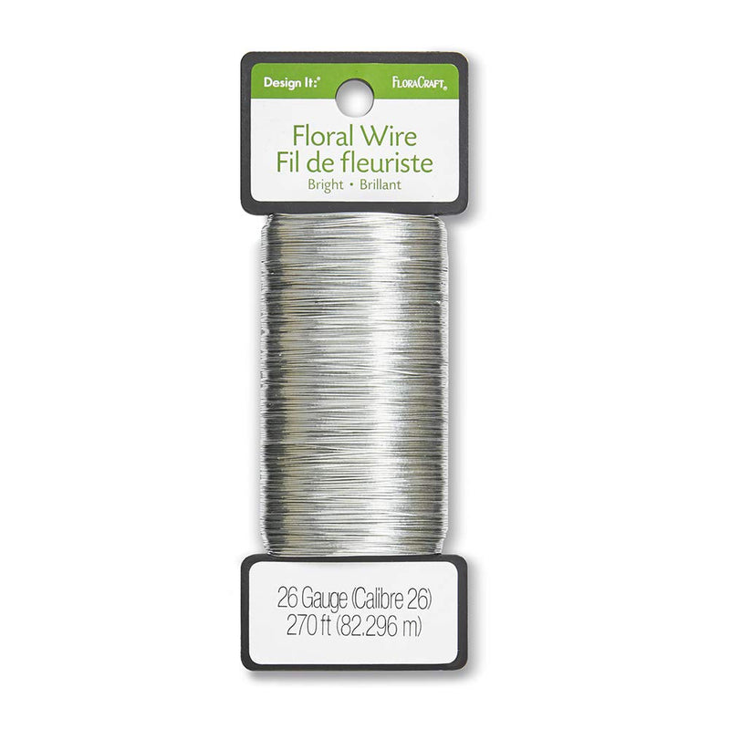 FloraCraft 26 Gauge Floral Wire 270 Feet Bright Silver - NewNest Australia
