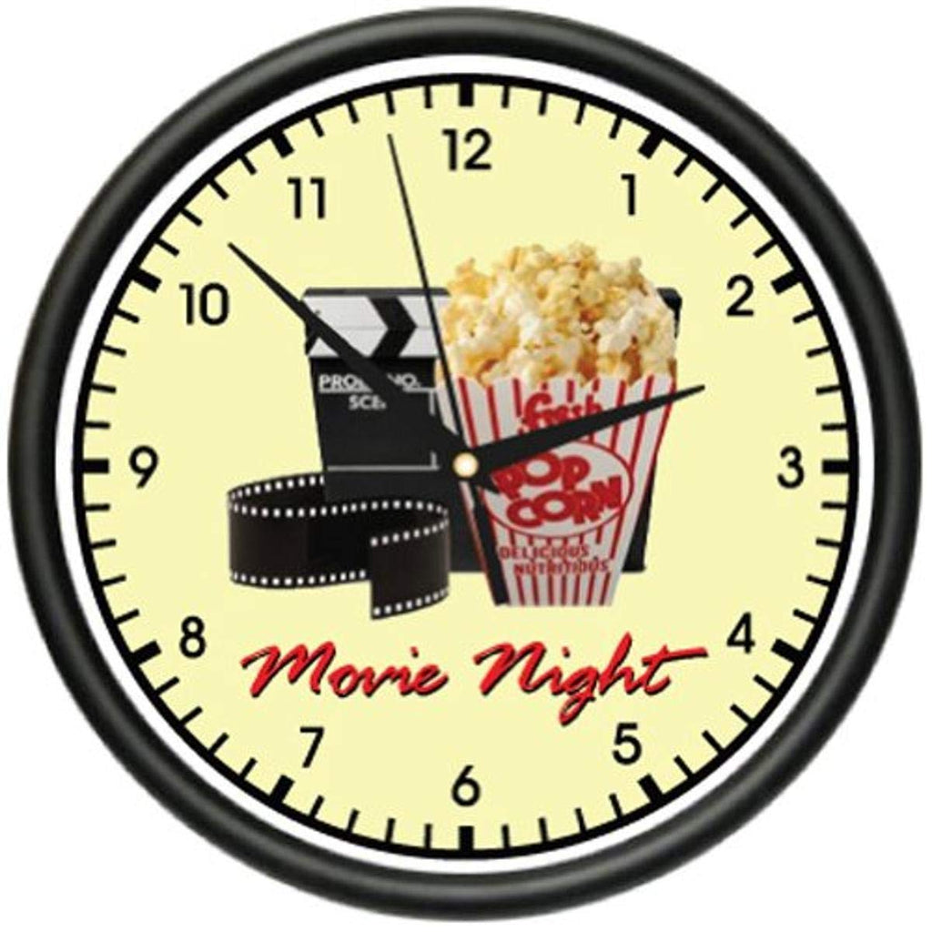 NewNest Australia - Movie Night Wall Clock Home Theater Theatre Decor Art 