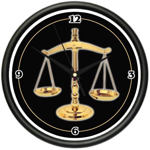 NewNest Australia - Scales of Justice Wall Clock Attorney Law Office Gift 