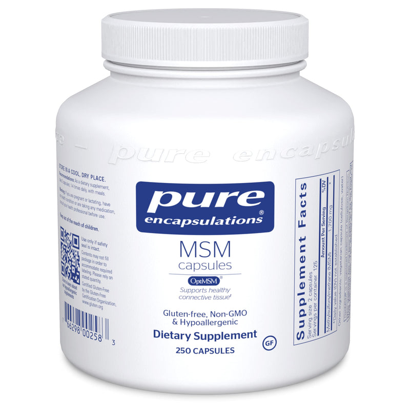 Pure Encapsulations MSM Capsules | Sulfur Supplement to Support Joints, Immune System, Connective Tissue, and Respiratory Health* | 250 Capsules 250 Count (Pack of 1) - NewNest Australia