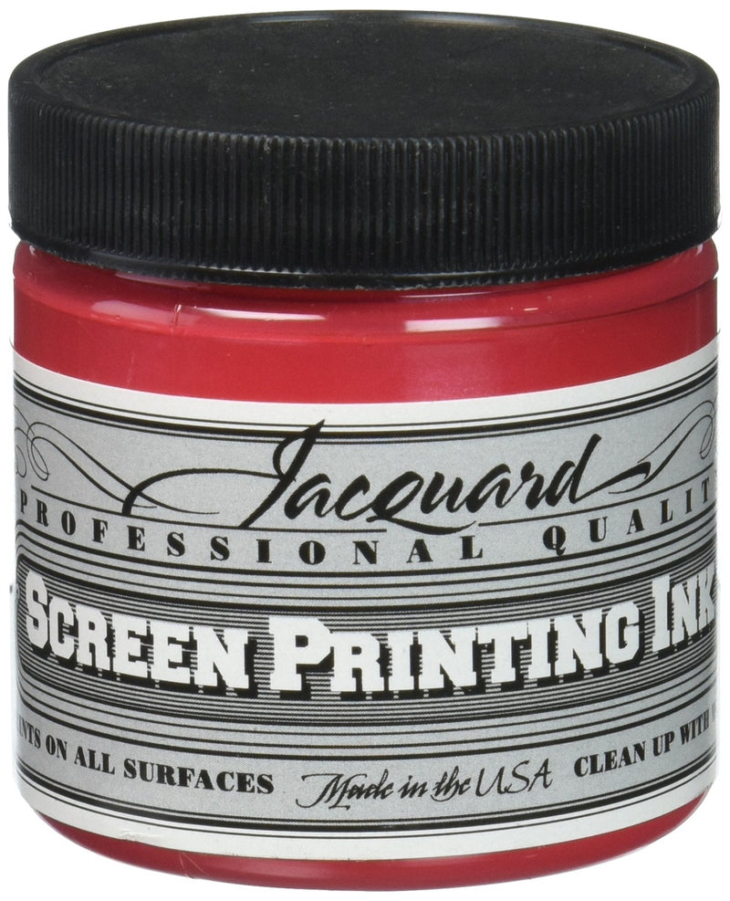 Jacquard Professional Screen Print Ink, Water-Soluable, 4oz Jar, Opaque Red (126) - NewNest Australia