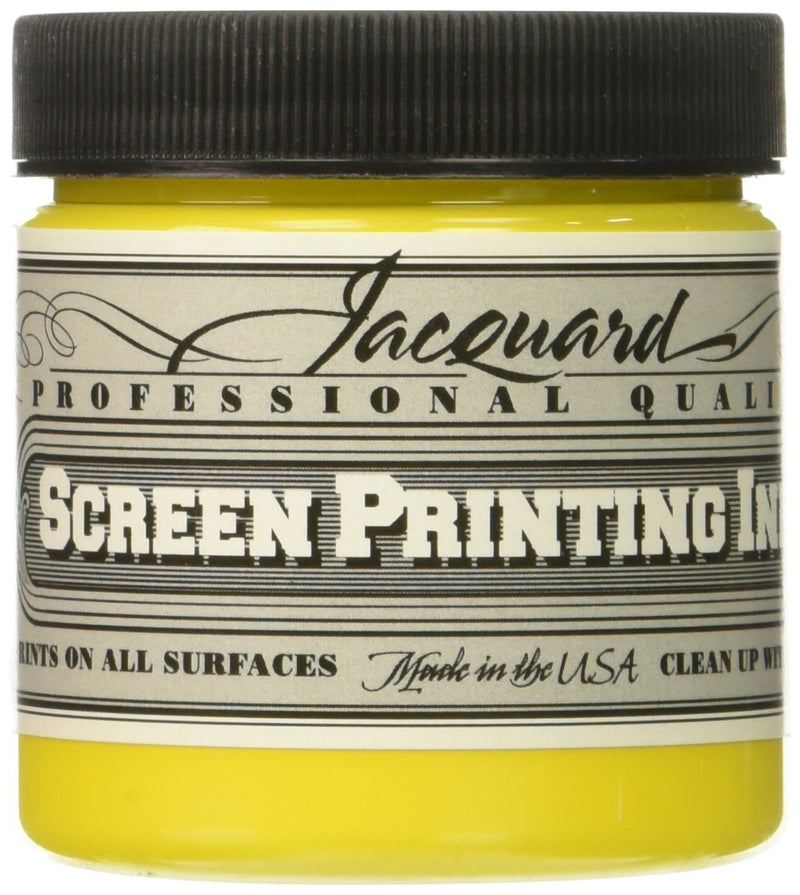 Jacquard Professional Screen Print Ink, Water-Soluable, 4oz Jar, Opaque Yellow (124) - NewNest Australia