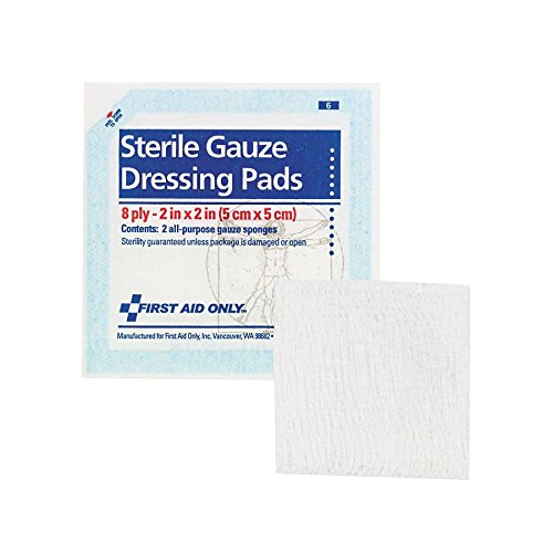First Aid Only Sterile Gauze Dressing Pads, 2" x 2", 5 Count -FAE-5000 4" x 6" x 0.125" - NewNest Australia