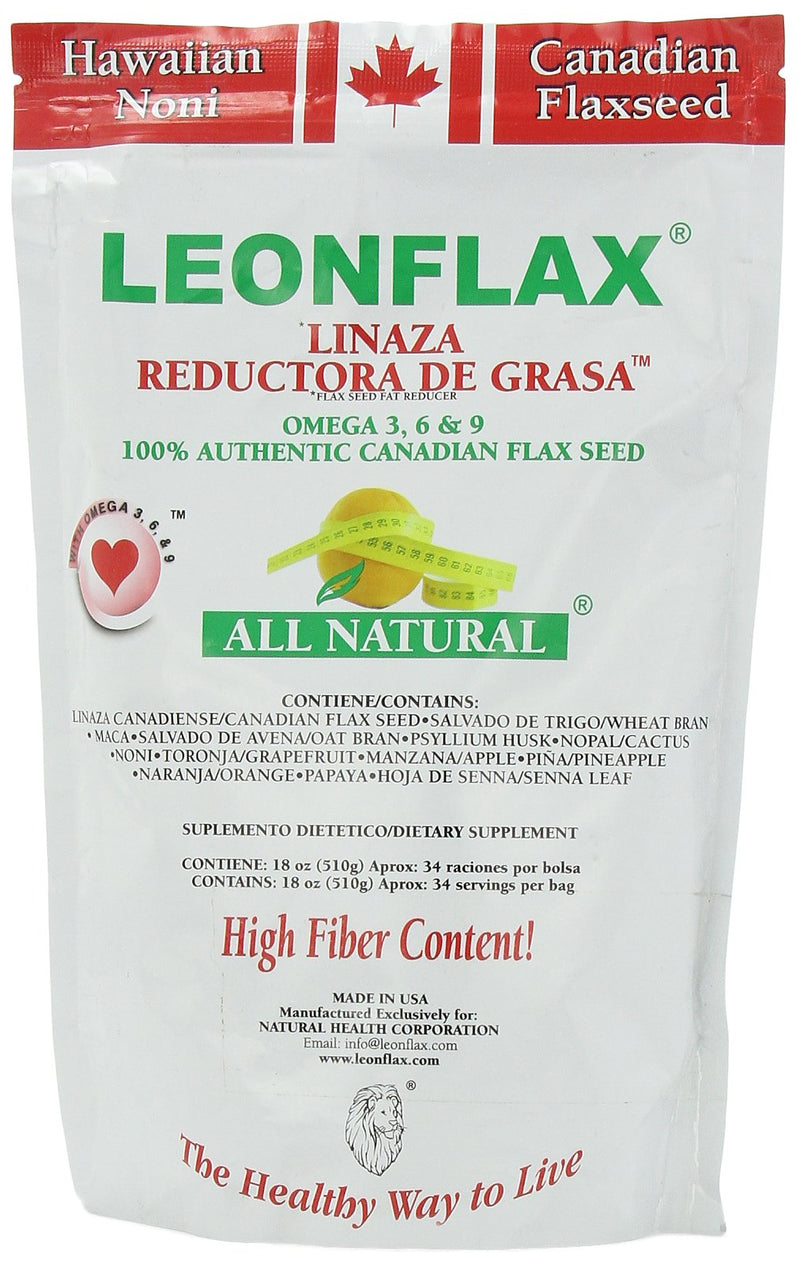 Leonflax, 100% Authentic Canadian Flax Seed, All-natural, High Fiber Content, Dietary Supplement to Improve your Digestive Health, 18 Oz, Bag 1 - NewNest Australia