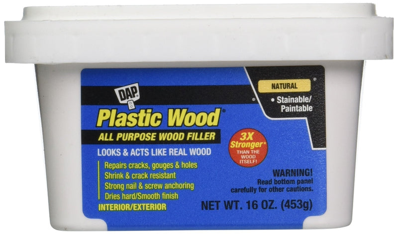DAP 211442 Plastic Latex Based Wood Filler, 16 Oz, Natural, 2-6 Hr, 1 Pack - NewNest Australia