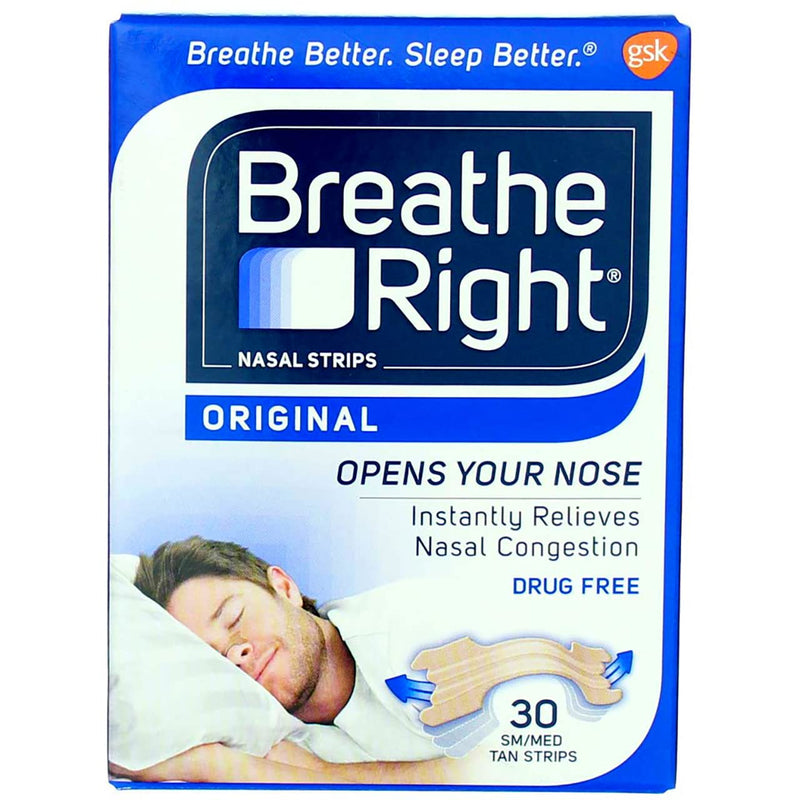 Breathe Right Nasal Strips Original Tan Small/Medium 30 ea (Pack of 3) - NewNest Australia