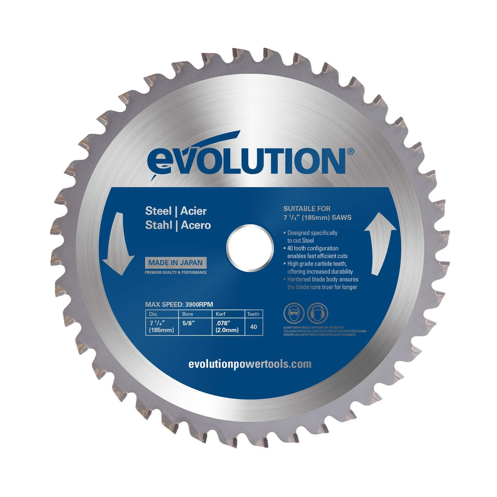 Evolution Power Tools 185BLADEST Steel Cutting Saw Blade, 7-1/4-Inch x 40-Tooth 7-1/4 Inch - NewNest Australia
