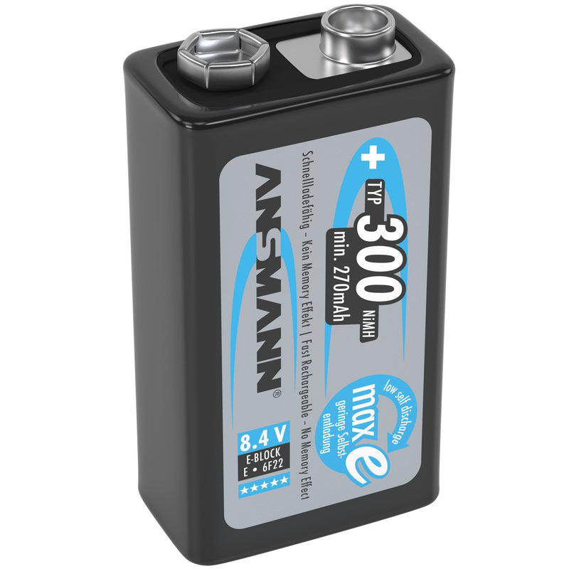 Ansmann 9V 300 mah Rechargeable Batteries 1-Pack - NewNest Australia