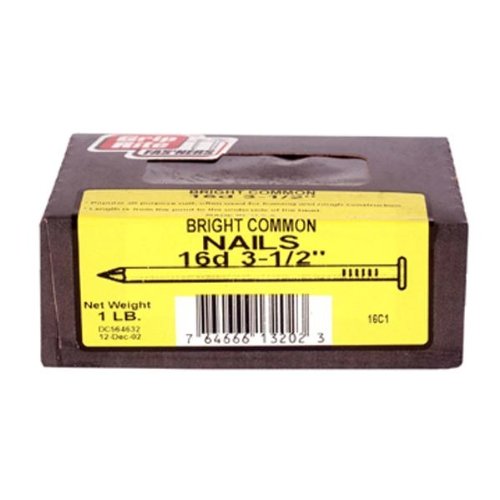 GRIP-RITE 16C1 FASN'ERS 16D 8 Gauge 11/32" Head Bright Common 3-1/2" Construction/Framing Nails 45 Pack - NewNest Australia