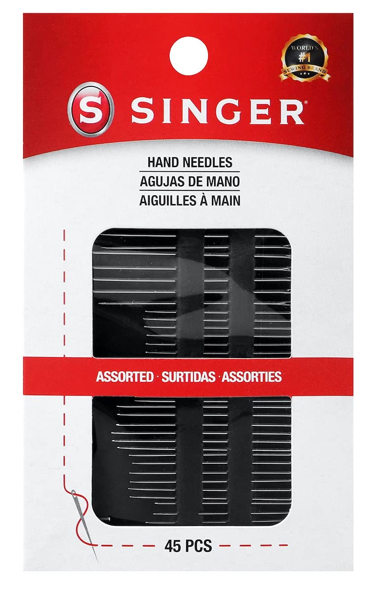 SINGER 01125 Assorted Hand Needles - Betweens, Chenille, Darners, Embroidery, Sharps & Tapestry, Assorted Sizes, 45-Count 45 - Count - NewNest Australia