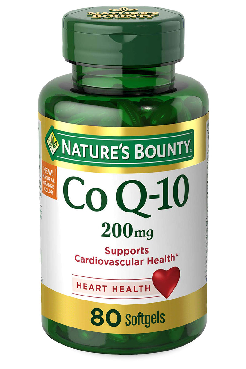 CoQ10 by Nature's Bounty, Dietary Supplement, Supports Heart Health, 200mg, 80 Softgels 80 Count - NewNest Australia