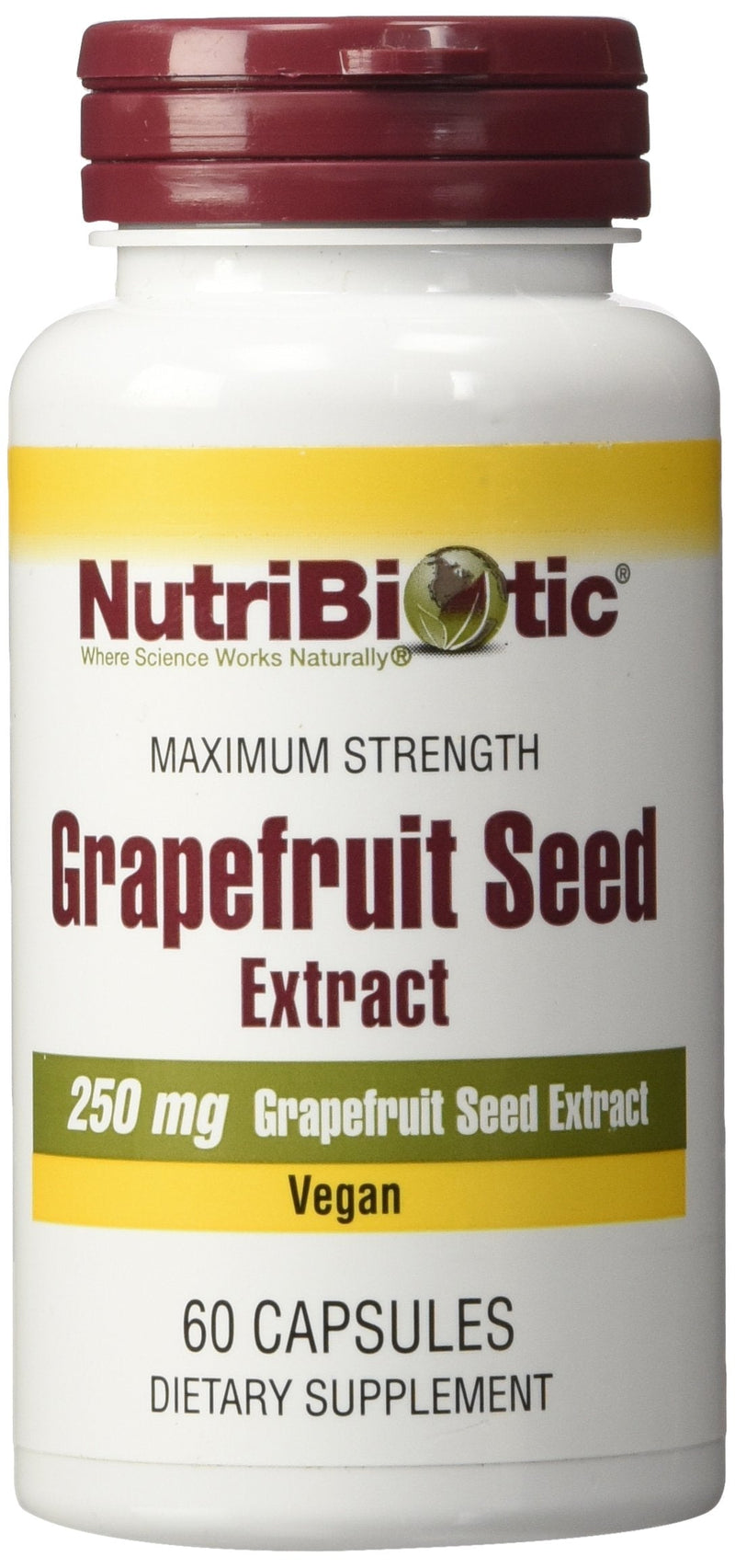 NutriBiotic – Grapefruit Seed Extract Capsules 250mg, 60 Count | Maximum Strength with Bioflavonoids | Potent Immune & Overall Health Support | Easy to Swallow | Vegan, Gluten Free, Non-GMO - NewNest Australia
