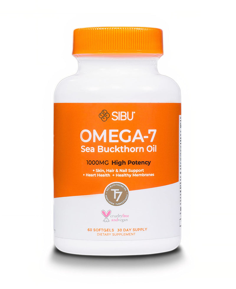 SIBU Omega-7 Softgels, Pure Organic Himalayan Sea Buckthorn, Max Potency, 60ct 60 Count (Pack of 1) - NewNest Australia