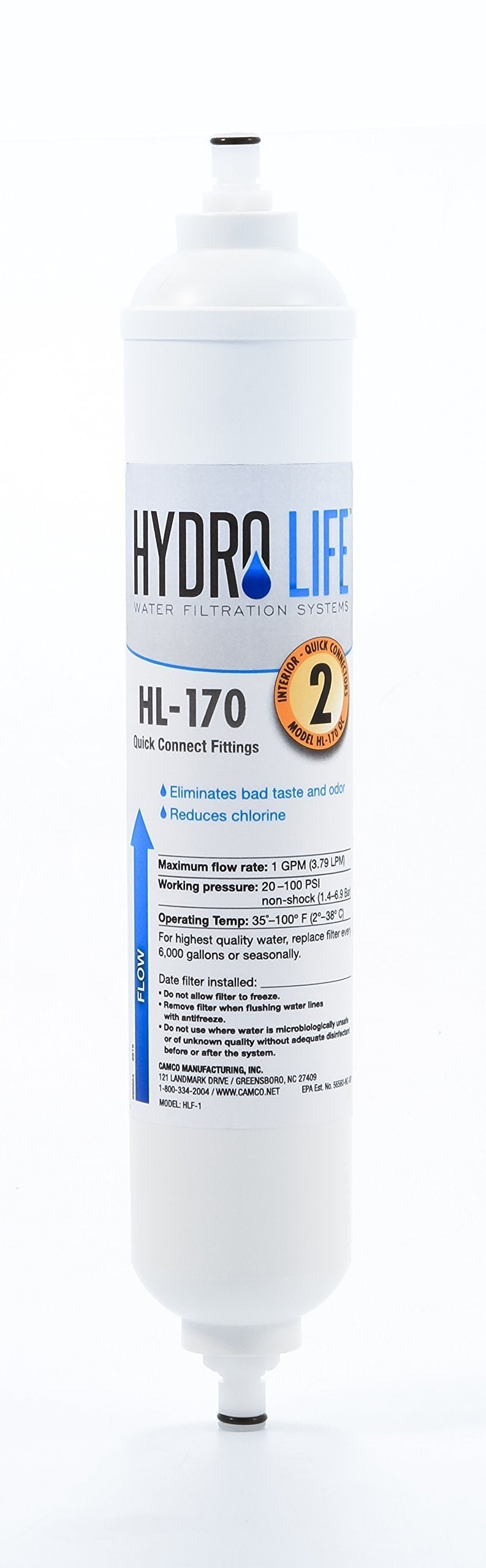 Hydro Life 52101 HL-170 QC Under Counter Replacement Filter , White - NewNest Australia