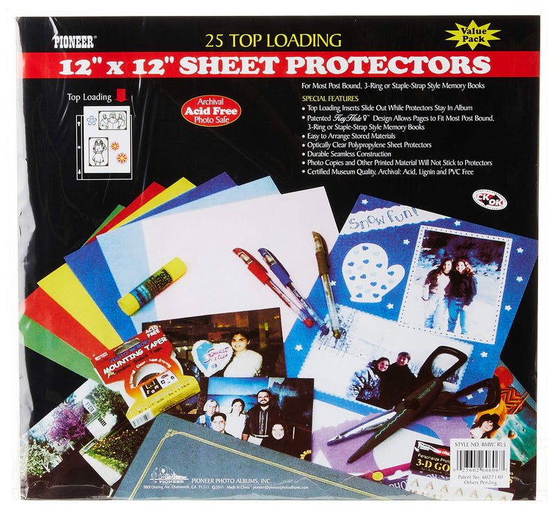 Pioneer Bulk Sheet Protectors for 12 x 12 Pages (Pack of 25) - NewNest Australia