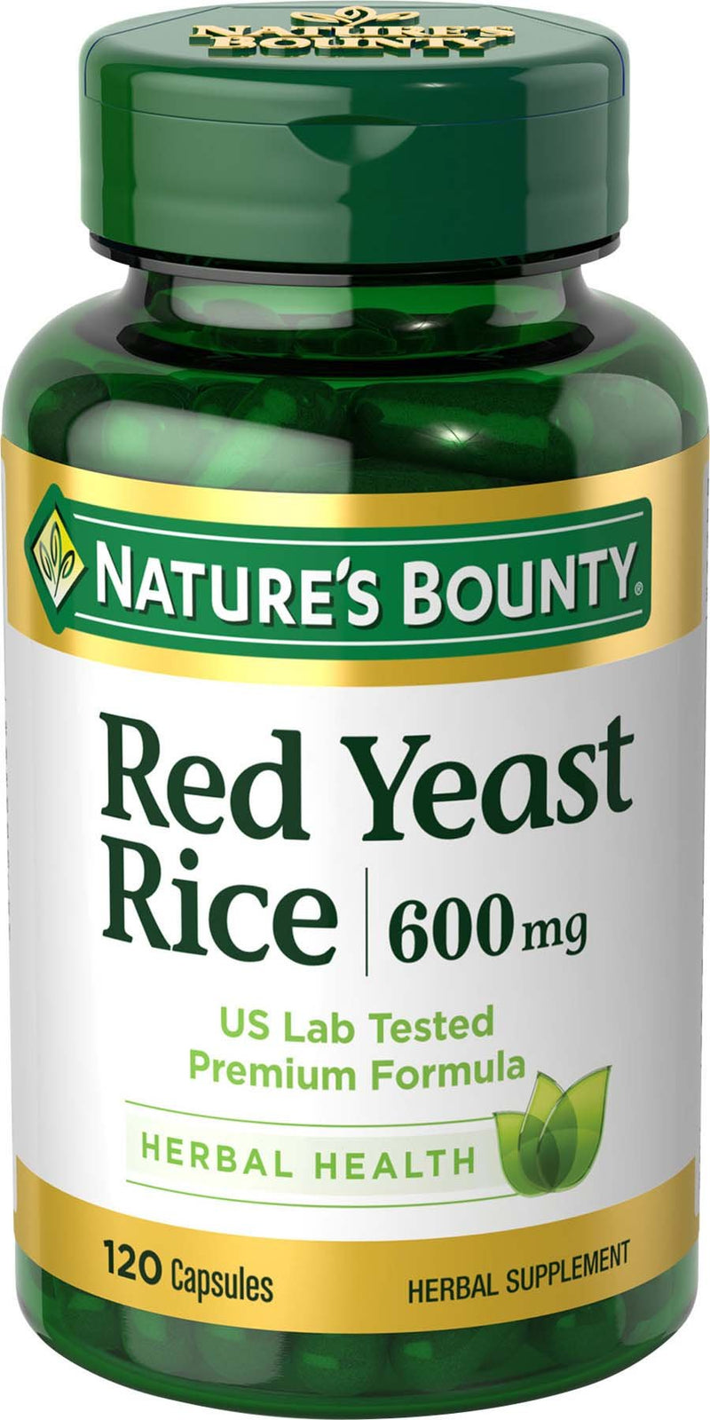 Nature's Bounty Red Yeast Rice Pills and Herbal Health Supplement, Dietary Additive, 600mg, 120 Capsules 120 Count - NewNest Australia