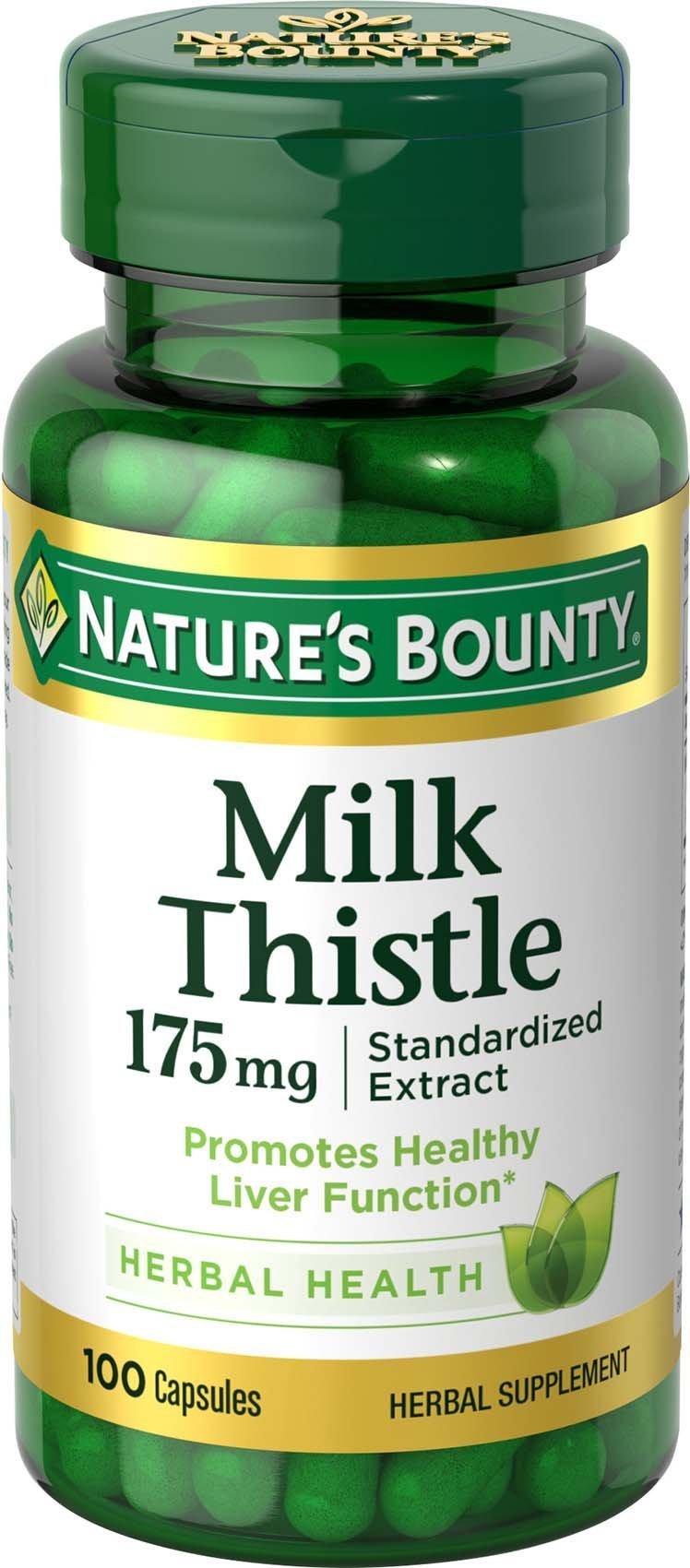 Milk Thistle by Nature's Bounty, Herbal Health Supplement, Supports Liver Health, 175mg, 100 Softgels - NewNest Australia