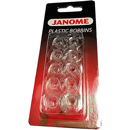 Janome Genuine 10 Pk. Plastic Bobbins #200122614 for All Janome & Necchi Models - NewNest Australia