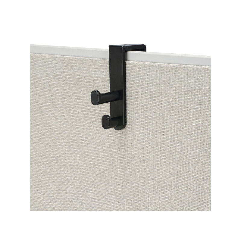 NewNest Australia - Safco Products 4225BL Over the Panel Double Coat Hook, Black 