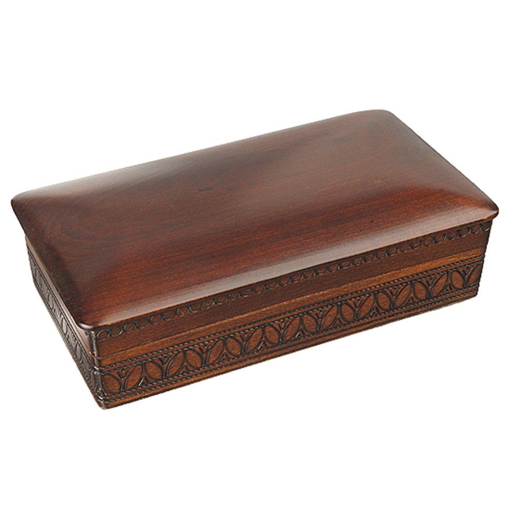 NewNest Australia - Classic Linden Wood Traditional Polish Box Perfect Gift for Men to Keep Jewelry and Keepsakes on Desk or Dresser 