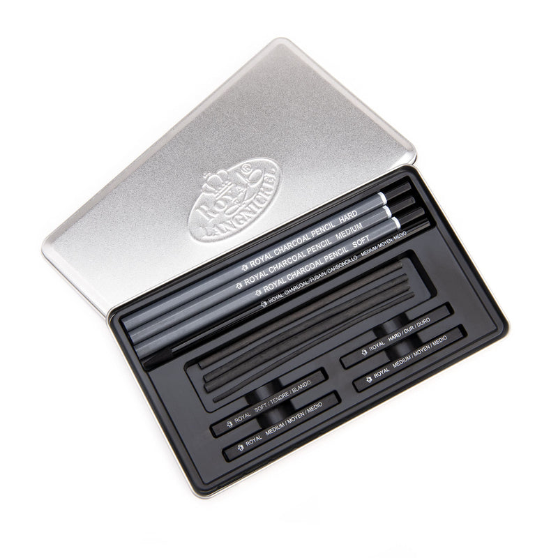 Royal & Langnickel RSET-ART2503 Small Tin Charcoal Drawing Art Set 1 Pack - NewNest Australia