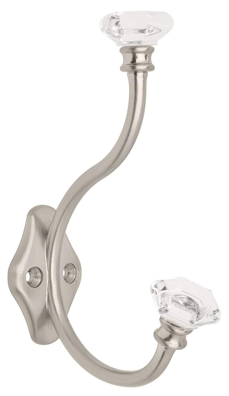 NewNest Australia - Liberty 128734 Acrylic Facets Design Coat and Hat Hook, Satin Nickel and Clear 