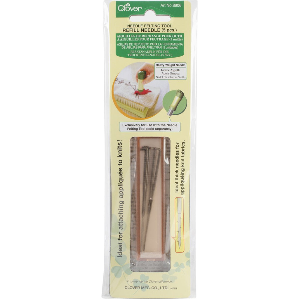 Clover Needlecrafts Felting Needle Tool Refill Heavy Weight 5 Pack 8906 (3-Pack) - NewNest Australia