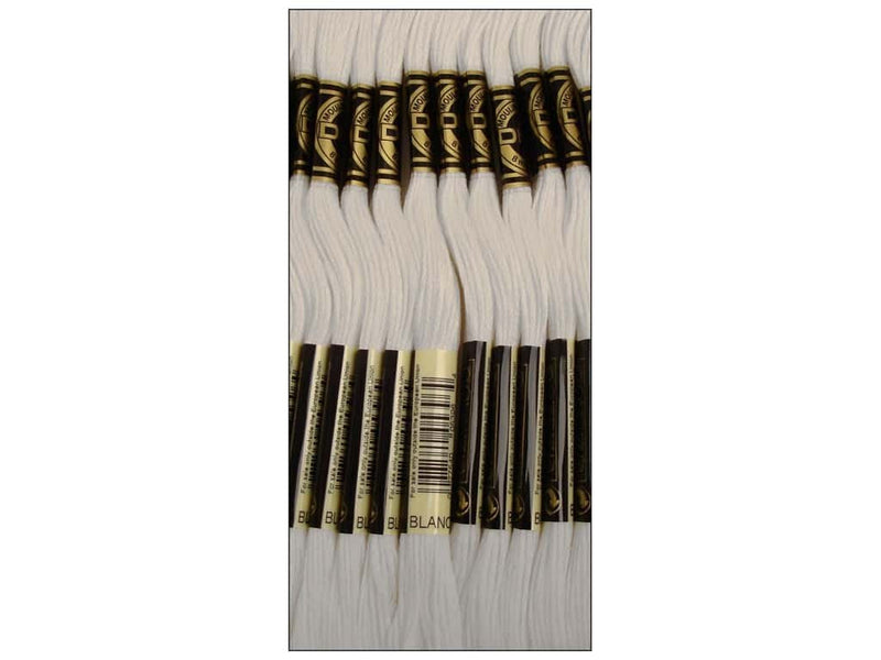 DMC Thread 6-Strand Embroidery Cotton 8.7 Yards White 117-BLANC (12-Pack) - NewNest Australia