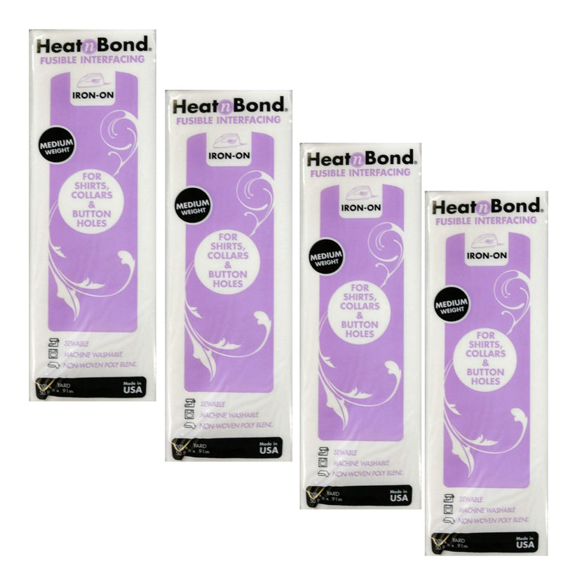 Therm O Web Thermoweb Heat N Bond Medium Weight Iron On Fusible Interfacing White 20 inch x 36 inch 3337 (4-Pack) - NewNest Australia