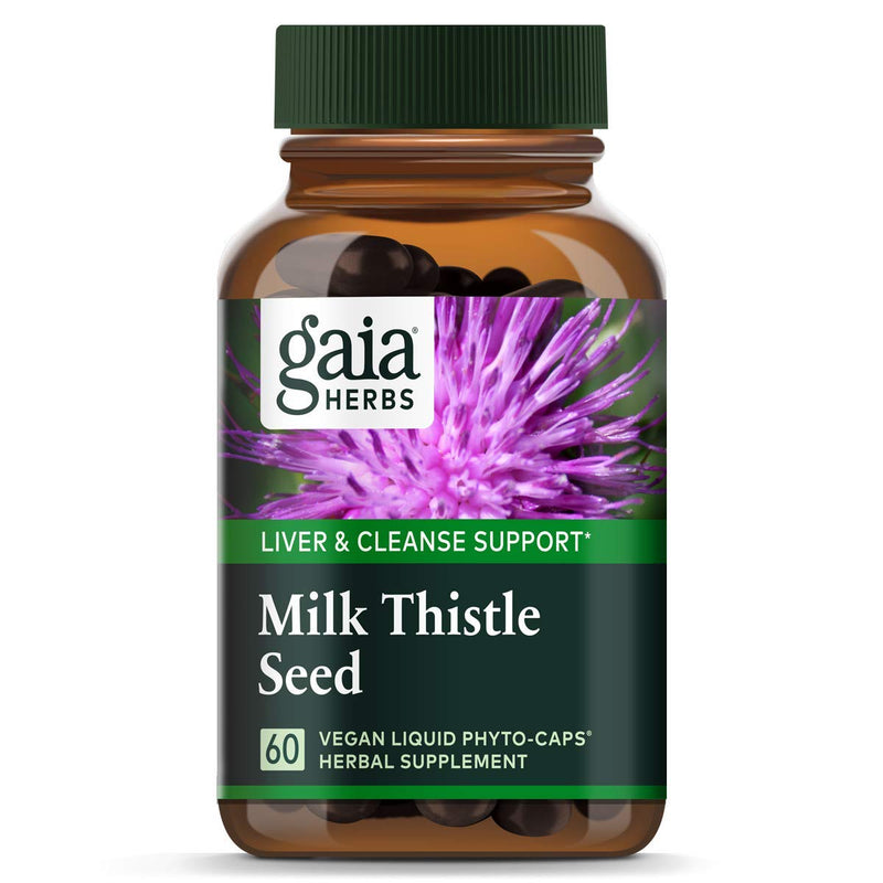 Gaia Herbs Milk Thistle Seed Liquid Phyto-Capsules, 60 Count 60 Count (Pack of 1) Standard Packaging - NewNest Australia