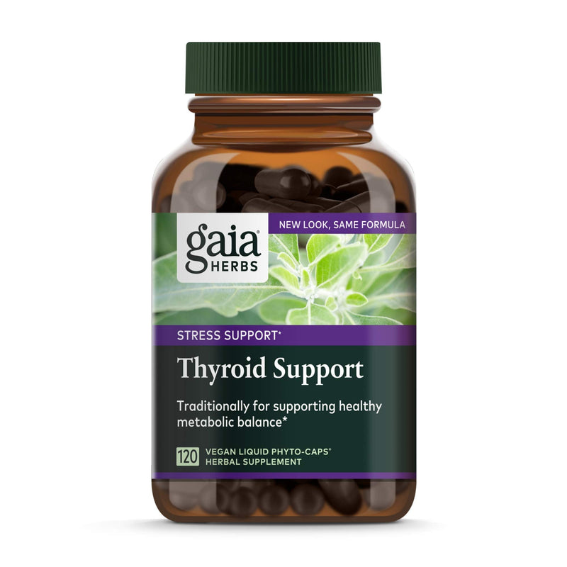 Gaia Herbs, Thyroid Support, Ashwaganda, Bladderwrack, Coleus, Kelp, Schisandra, Vegan Liquid Phyto Capsules, 120 Count - NewNest Australia