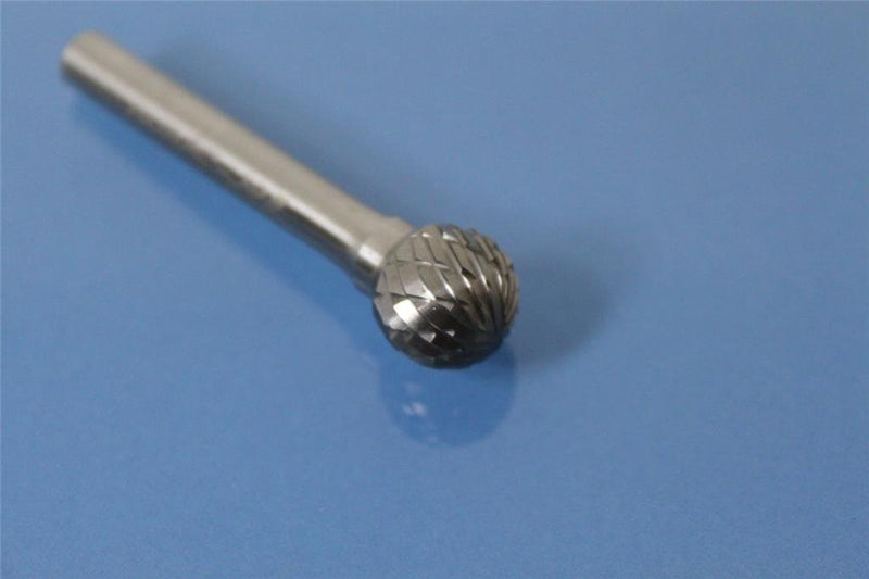 TEMO SD-5 Double Cut Carbide Rotary Burr File, 1/2 Inch Ball Head, 1/4 Inch Diameter 2 Inch Long Shank 2" SD-5 - NewNest Australia